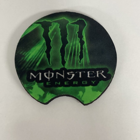 COPY - Monster Energy Logo License Plate With Cup Holder Inserts - Picture 5 of 6